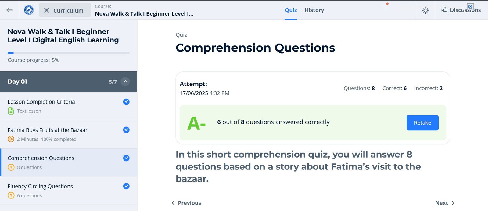 Quiz Result